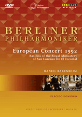 EUROPA-KONZERT 1992 - VERDI, G. / BERLIOZ, H. / SCHUBERT, F. / WAGNER, R. (Domingo, Barenboim) (PAL)