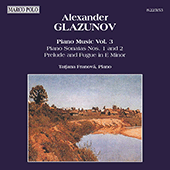 GLAZUNOV: Piano Music, Vol.  3