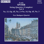 SPOHR, L.: String Quartets (Complete), Vol.  8 - Nos. 13 and 14 (New Budapest Quartet)