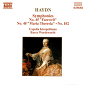 HAYDN: Symphonies, Vol.  4 (Nos. 45, 48, 102)