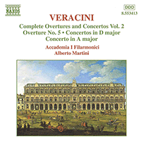 VERACINI: Overtures and Concertos, Vol.  2