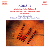 KODALY: Duo for Violin and Cello / Hungarian Rondo / Adagio for Cello / Sonatina
