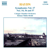 HAYDN: Symphonies, Vol. 17 (Nos. 54, 56, 57)