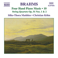 BRAHMS: Four-Hand Piano Music, Vol. 10
