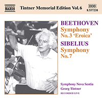 BEETHOVEN: Symphony No. 3 / SIBELIUS: Symphony No. 7 (Tintner Edition 6)