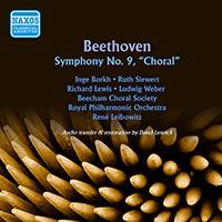 BEETHOVEN, L. van: Symphonies (Complete), Vol. 5 (Royal Philharmonic, Leibowitz) - No. 9 (1961)