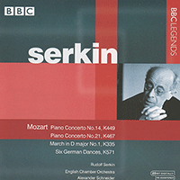MOZART, W.A.: Piano Concertos Nos. 14 and 21 / March in D major / 6 German Dances (Serkin, English Chamber Orchestra, Schneider) (1964, 1966)