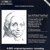 VANHAL: Concerto for 2 Bassoons in F major / 2 Sinfonias