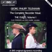 TELEMANN: Complete Recorder Music - The Duets, Vol. I