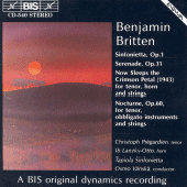 BRITTEN: Sinfonietta / Serenade / Now Sleeps the Crimson Petal / Nocturne