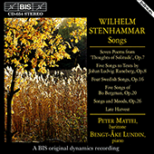 STENHAMMAR: Songs, Opp. 7, 8, 16, 20, and 26
