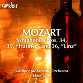 MOZART, W.A.: Symphonies Nos. 34-36 (Salzburg Mozarteum, Graf)