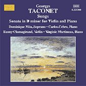 TACONET: Fourteen Songs / Violin Sonata in D Minor