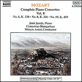 MOZART, W.A: Piano Concertos Nos. 6, 8 and 19 (Jandó, Concentus Hungaricus, Antál)