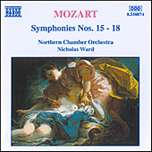 MOZART: Symphonies Nos. 15 - 18