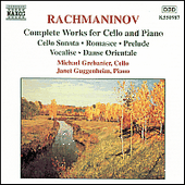 RACHMANINOV: Works for Cello and Piano (Complete)