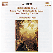 WEBER: Piano Music, Vol. 1
