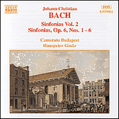 BACH, J.C.: Sinfonias, Vol. 2