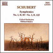 SCHUBERT, F.: Symphonies Nos. 1 and 2 (Budapest Failoni Chamber Orchestra, Halász)