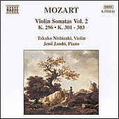 MOZART, W.A.: Violin Sonatas, Vol. 2 (Takako Nishizaki, Jandó)