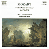 MOZART, W.A.: Violin Sonatas, Vol. 3 (Takako Nishizaki, Jandó)