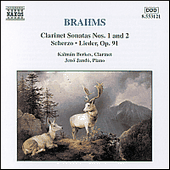 BRAHMS, J.: Clarinet Sonatas (Berkes, Jandó)