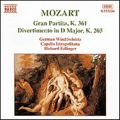 MOZART: Gran Partita / Divertimento, K. 205