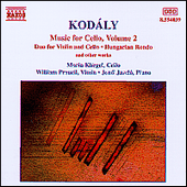 KODÁLY, Z.: Duo for Violin and Cello / Hungarian Rondo / Adagio for Cello / Sonatina (Preucil, Kliegel, Jandó)