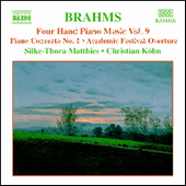 BRAHMS, J.: Four-Hand Piano Music, Vol. 9 (Matthies, Köhn)