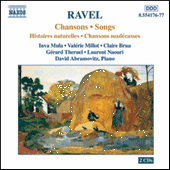 RAVEL, M.: Chansons (Songs) (Millot, Mula, Brua, Naouri, Theruel)