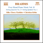 BRAHMS, J.: Four-Hand Piano Music, Vol. 11 (Matthies, Köhn)