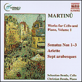 MARTINU: Works for Cello and Piano, Vol. 1