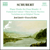 SCHUBERT, F.: Piano Works for Four Hands, Vol. 3 (Jandó, Kollár)