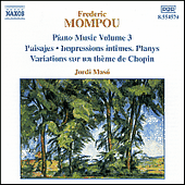 MOMPOU, F.: Piano Music, Vol. 3 (Maso) - Paisajes / Impressions intimes / Variations