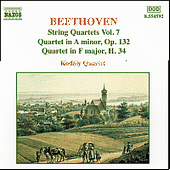 BEETHOVEN, L. van: String Quartets, Vol. 7 (Kodály Quartet) - No. 15 / Hess 34