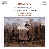 BRAHMS: Clarinet Quintet, Op. 115 / String Quartet No. 3