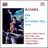 HANDEL: Ode for St. Cecilia's Day