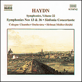HAYDN: Symphonies, Vol. 22 (Nos. 13, 36 / Sinfonia Concertante)