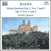 HAYDN: String Quartets Op. 2, Nos. 3 and 5 / Op. 3, Nos. 1-2