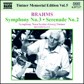 BRAHMS: Symphony No. 3 / Serenade No. 2 (Tintner Edition 5)