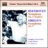 BEETHOVEN: Symphony No. 3 / SIBELIUS: Symphony No. 7 (Tintner Edition 6)