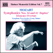 MOZART: Symphonies Nos. 34 and 41 (Tintner Edition 7)