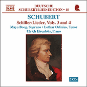 SCHUBERT, F.: Lied Edition 18 - Schiller, Vols. 3 and 4