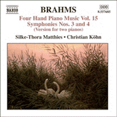 BRAHMS, J.: Four-Hand Piano Music, Vol. 15 (Matthies, Köhn)