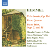 HUMMEL: Piano Trios / Piano Quartet in G Major / Cello Sonata