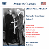 SOUSA, J.P.: Music for Wind Band, Vol. 3 (Royal Artillery Band, Brion)