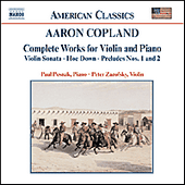 COPLAND: Works for Violin and Piano (Complete)