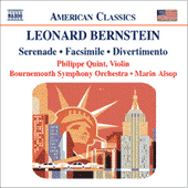 BERNSTEIN, L.: Serenade / Facsimile / Divertimento (Quint, Bournemouth Symphony, Alsop)