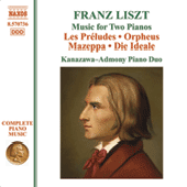 LISZT: Preludes (Les) / Orpheus / Mazeppa / Die Ideale (arr. for 2 pianos) (Liszt Complete Piano Music, Vol. 29)