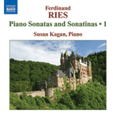 RIES, F.: Piano Sonatas and Sonatinas (Complete), Vol. 1 (Kagan) - Opp. 11, 45